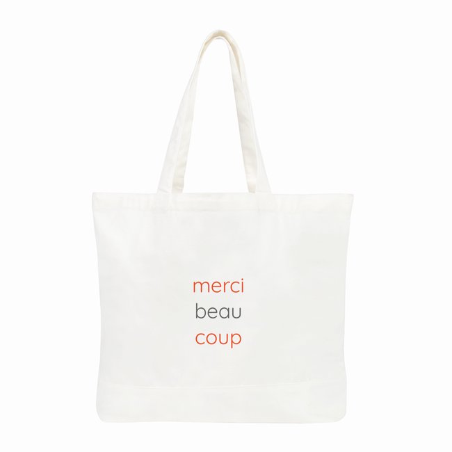 merci beau coup cotton tote bag – digs inside & out home.garden